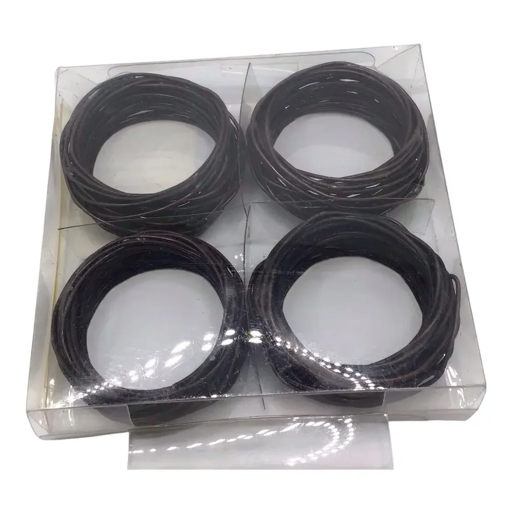 Home Target Brown Metal Woven Napkin Rings Set of 4 New